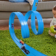 [mcfsnzwtxz1bw] Flexible Race Car Ramp Track Strong Suction Cups with 4 Mini Car Models DIY Fun Vers