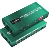 HDMI Splitter 1 in 2 Out 4k 120hz with Audio Extractor Hue Sync Box 1x2 hdmi 2.1 Splitters 8k 2 Way 