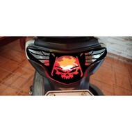 Mio Gear 125 Tail Light sticker design Skull design