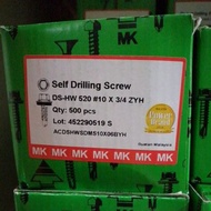 【MK】Ds-Hw520 10 x ¾' Self Drilling Screw / Skru Atap Besi