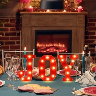 Christmas Decorations Indoor, Marquee Light Up Letters Joy LED Letter Lights Sign, Battery Powered C