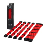 Tecware FLEX PLUS FULL RED PSU EXTENSION SLEEVED CABLE KIT