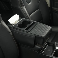 4 In 1 Armrest Pad Mobil Kotak Tisu Mobil Tempat Botol/Berkualitas Tinggi Sandaran Tangan Mobil Peli