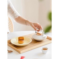 丹麥VIVA陶瓷茶具套裝耐高溫白瓷茶具泡茶帶茶漏茶壺600ml帶杯子