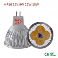 1pcs High Power Led Bulb Mr16 9w 12w 15w 12v Dimmable Led Spotlights Warm/cool White Mr 16 Base Lamp