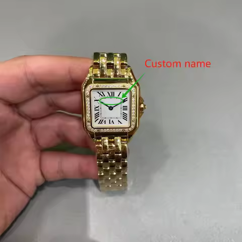 Custom 1:1 name 29.5mm 37mm Fashion Women's Quartz Watch Casual Elegant Blue watch Waterproof steel 