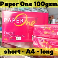 Paper One 100 gsm Sub 28 Copy Bond Paper 100gsm A4 Short Long