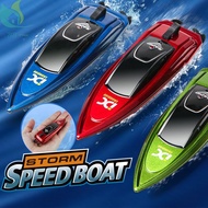 RC Boat for Kids 2.4GHz 8 km/h High Speed RC Boat Electric Racing Boat Waterproof USB Rechargeable SHOPQJC8048