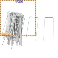 【FRDE LOW price】50pcs Galvanised Metal Ground U Tent Pegs Gazebo Camping Tarpaulin Hooks