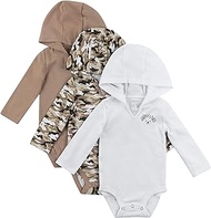 Ultimate Baby Flexy 3 Pack Hoodie Bodysuits