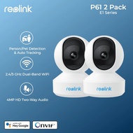 Reolink กล้องวิดีโอไร้สาย4MP จอดูแลเด็กแพน/เอียง2.4G/5G 4MP HD การรักษาความปลอดภัยภายในบ้านกล้อง IP E1 Pro