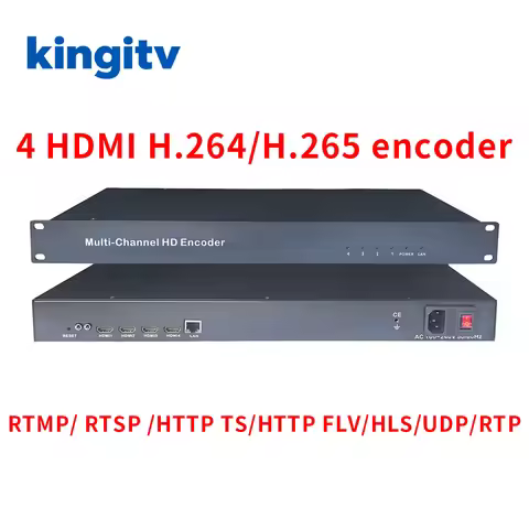 4-channel HD video encoder IPTV CATV TV front-end system H.264 H.265 HEVC HDMI to IP webcast push st