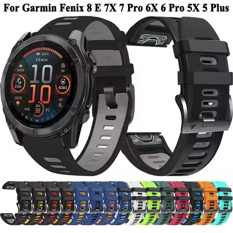 Quickfit 26mm/22mm Strap For Garmin Fenix 8 7X 7 pro 6X 6 pro 5X 5 plus Epix 2/Epix pro 2 51mm 47mm 