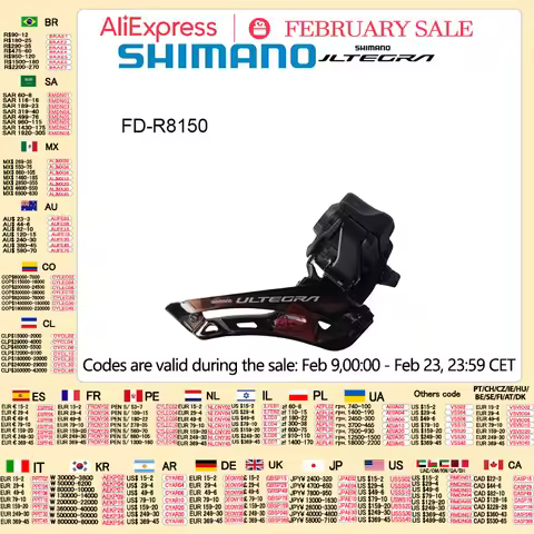 Shimano ULTEGRA R8150 FD Di2 2x12 Speed Braze-On Front Derailleur Compatible with R8100 Series Road 