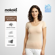 MOKOIA Inner U Neck Lady Fit Short Sleeve | -3 C Cooling Series | Lengan Pendek Sejuk Wanita | 90% P