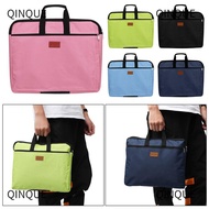 QINJUE File Folder Zipper Waterproof With Handle Big Capacity Durable Handbag