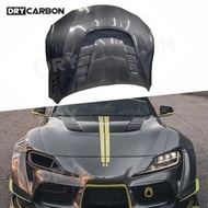 Carbon Fiber Front Engine Bonnet Hood Vents for Toyota Supra A90 2019+ Engine Hood Trim Cap Body Kit