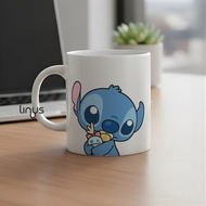 Sad Stitch Holding Doll Plushie Mug - Heartwarming Disney Fan Gift