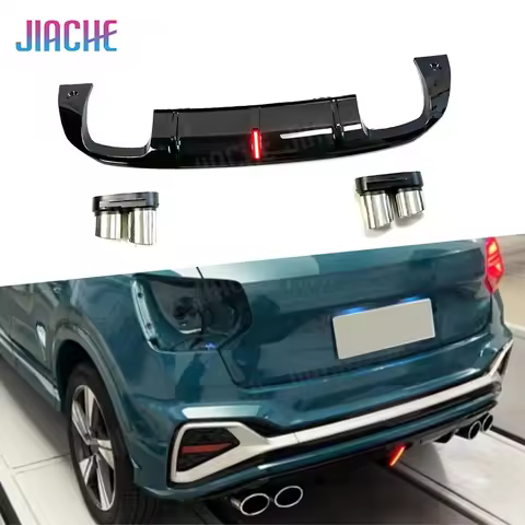 JIACHE Car Rear Bumper Lip Diffuser Spoiler Exhaust Tips Body Kits For Audi Q2 Hatchback 2022 Rear D