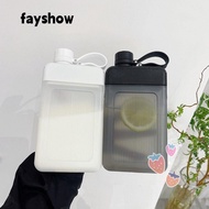 FAY 450ML Flat Water Bottle Creative Reusable Sports Plastic 4Y9L