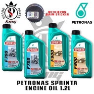 ORIGINAL PETRONAS SPRINTA 4T 4T VARIANTS F700 10W40 15W50 F900 10W40 10W50 4T ENGINE OIL MINYAK HITA