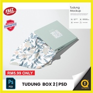 Tudung Mockup with Box Packaging