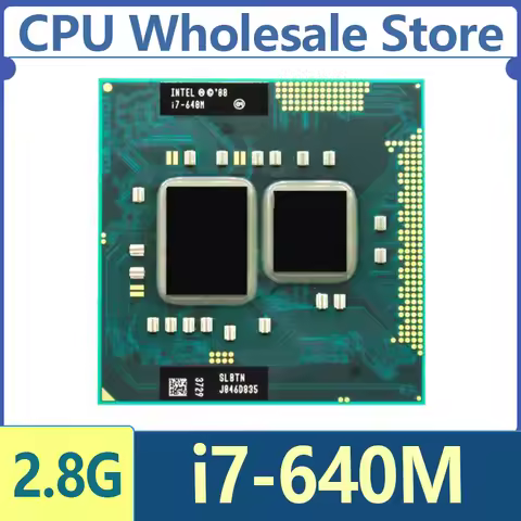 Intel Core I7-640M I7 640M SLBTN 2.8 GHz Dual Core Processor Laptop CPU 4W 35W Socket G1 / rPGA988A 