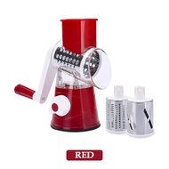 Vegetable Chopper 3 Blades Drum Slicer Kitchen Manual Cutter Carrot Cheese Mandoline Roller Cutter F