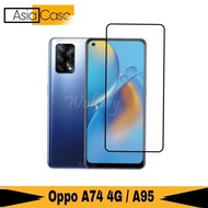 Tempered Glass Oppo A74 4G A95 4G Anti-Scratch Full Cover Glass
