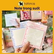 Note paper, transparent note paper