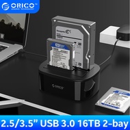 ORICO 6228us3 สถานีเชื่อมต่อฮาร์ดไดรฟ์แบบ Dual-Bay สำหรับ 2.5/3.5 นิ้ว HDD SSD SATA เป็น USB 3.0 HDD