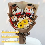 現貨❗️❗️ 正版 chip and dale 踢死兔  大鼻 鋼牙disney 奇奇 蒂蒂 松鼠  公仔 花束 加大 Sanrio ＃畢業花＃畢業花束#現貨🎓 畢業禮物 情人節花束🎁生日禮物 週年紀