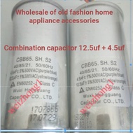 CBB65.SH, S2, 4.5 uf/500vAC+12.5 uf/500vAC, Double Tank Washing Machine Capacitor,