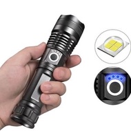全城熱賣 - CREE-P50 LED 1000流明 強光遠射程 伸縮調焦 Type-C USB充電/AAA電池 變焦手電筒