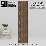 SOKANO SU500FL 5 Doors Utility Shelf / Storage Cabinet / Filing Cabinet/ Locker with Lock and Keys f