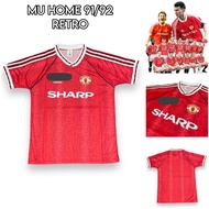 JERSEY BOLA RETRO MANCHESTER UNITED MU HOME 1991 1992