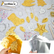 WELLNMY Engraving Drawing paper, 70 micron Thick Handmade Aluminum Foil Art Paper, making Gold Foil 