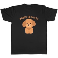 2025 Personalised Poodle Dogs Fathers Day Mens Tshirt Daddy To Any Name Tee Gift