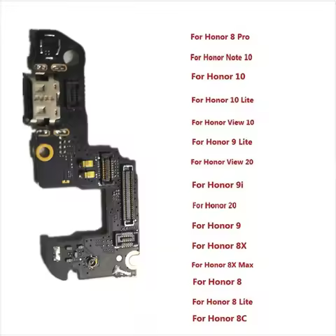 USB With Microphone Charging Charger Dock Port Board Flex Cable For HuaWei View 20 Honor 8C 8X Note 