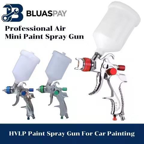 H-2008 HVLP Spray Gun 1.4/1.7/2.0mm Nozzle Set 600CC Gravity Feed Air Paint Sprayer For Car Auto Fur