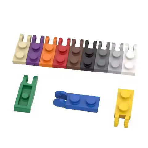 100pcs 44302 Hinge Plate 1x2 Bricks Building Blocks 30365 With 2 Fingers Educational Particle Childr
