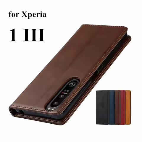 Leather case For Sony Xperia 1 III Flip case card holder Holster Magnetic attraction Cover Case for 