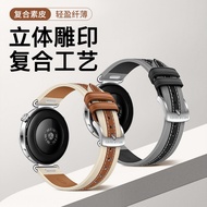 Suitable for HUAWEI GT6 41mm Three-Dimensional Engraving Composite Leather Strap 18mm Sports HUAWEI 