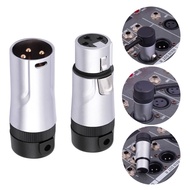 2PCS Gold Plated 3Pin Mic Solder Connectors for Microphone Auditory Sockets