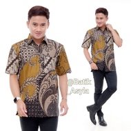 murah Couple Batik - Gamis Batik Katun Kombinasi Polos - Gamis Batik S