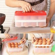 2-layer egg box with 24 eggs