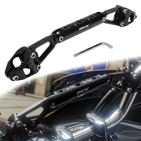 GPS Motorcycle Holder Crossbar Handlebar Extender Light Lamp Bracket Phone Stand For HONDA PCX 150 1