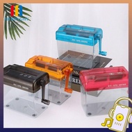 MYRONGMY Paper Shredder, ABS Transparent Hand Shredder, Noiseless Hand Crank Mini Manual Shredder A6 Paper