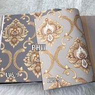 LV LUXURY GOLD CARVED MODERN CLASSIC MOTIF WALLPAPER