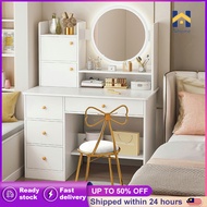 【aihome】Dressing Table With Mirror Cermin Meja Solek Multipurpose Drawer Storage Desk Makeup Cosmeti